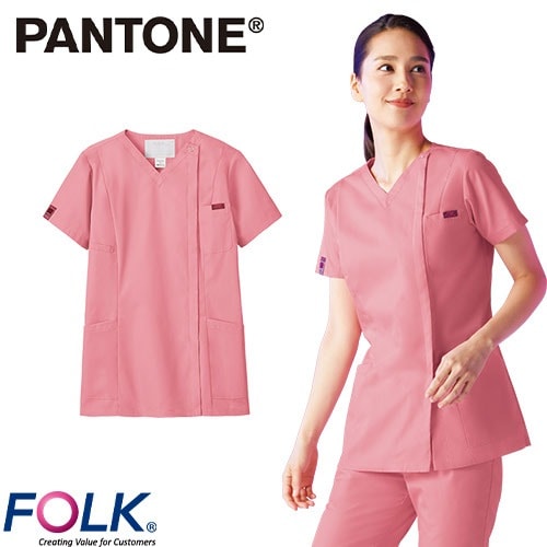 レディスジップスクラブ 白衣 医療 PANTONE パントン レディース 女性
