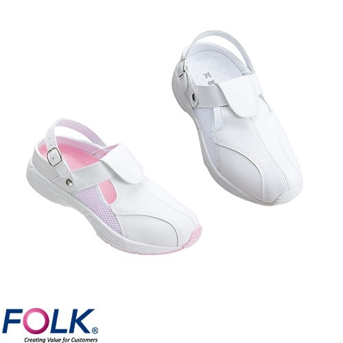 サンダル ナースサンダル 2WAYナースクロッグ FOLK 928 疲れない 疲れにくい つま先あり ヒールなし かかとなし 履きやすい 上履き 看護師 ナース 医療事務 業務用 介護 病院 おしゃれ 人気 かわいい 可愛い おすすめ
