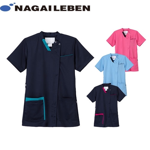 男女兼用 スクラブ 白衣 メンズ レディース ユニセックス ナガイレーベン JD-5107 半袖 医療 制服 ユニフォーム 医者 医師 看護師 ナース 病院 介護 介護士 手術衣 おしゃれ かわいい 可愛い かっこいい