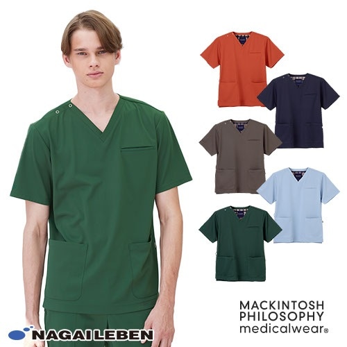 MP メンズ スクラブ 白衣 メンズ 男性用 ナガイレーベン MPA-3902 半袖 医療 制服 ユニフォーム 医者 医師 ドクター 看護師 ナース ナース服 病院 介護 介護士 おしゃれ かっこいい 制菌 制電 おすすめ