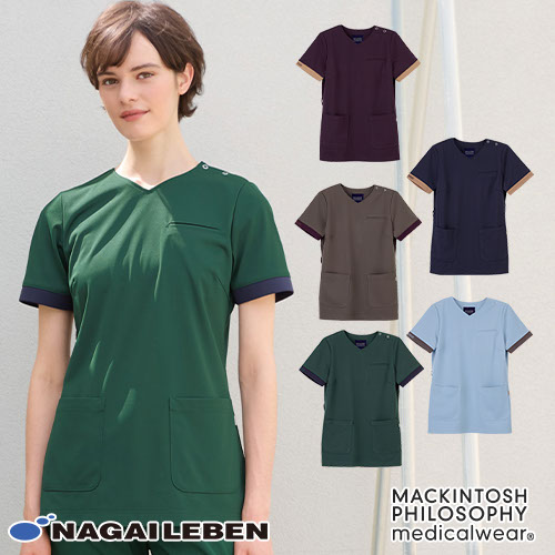 MP レディース スクラブ 白衣 レディス 女性用 ナガイレーベン MPA-3907 半袖 医療 制服 ユニフォーム 医者 医師 ドクター 看護師 ナース ナース服 病院 介護 介護士 おしゃれ かわいい 可愛い 制菌 制電 おすすめ