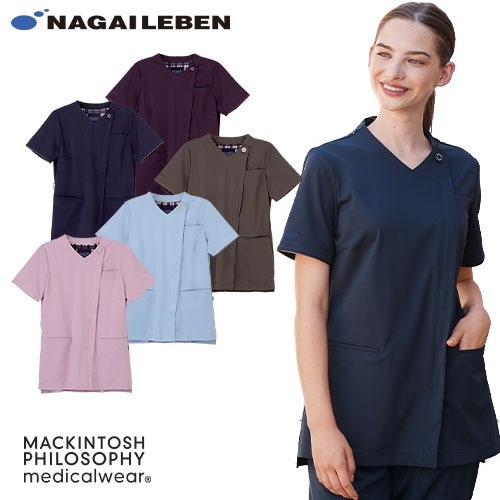 MP レディース スクラブ 白衣 レディス 女性用 ナガイレーベン MPA-3917 半袖 医療 制服 ユニフォーム 医者 医師 ドクター 看護師 ナース ナース服 病院 介護 介護士 手術衣 おしゃれ かわいい 可愛い シンプル おすすめ