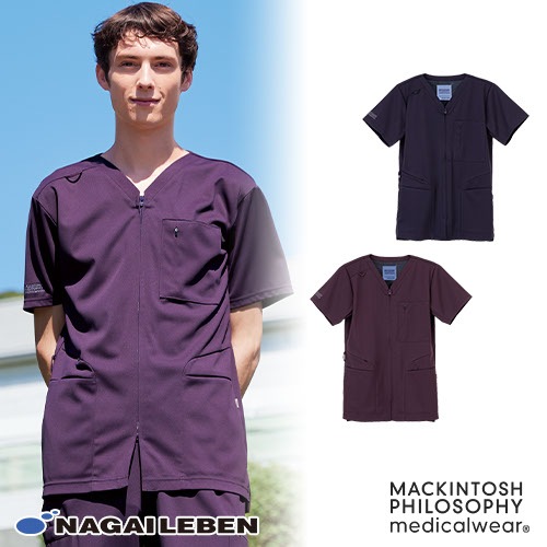 MP ユニセックス スクラブ 白衣 メンズ レディース 男女兼用 男性 女性 ナガイレーベン MPA-3942 半袖 医療 制服 ユニフォーム 医者 医師 看護師 ナース 病院 介護 手術衣 制菌 制電 おしゃれ かわいい 可愛い かっこいい