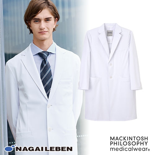 MP メンズ ドクターコート 白衣 男性 男性用 ナガイレーベン MPW-3900 医者 医師 薬剤師 研修 研修医 制服 ユニフォーム 病院 実験 実験衣 実習 実習衣 診察衣 研究 制菌 制電 おしゃれ かっこいい
