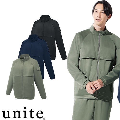 ブルゾン 男女兼用 アウター 上着 防寒 unite ユナイト チトセ UN-0408 病院 受付 介護 介護服 ケア 制服 ユニフォーム 介護士 ヘルパー おしゃれ かわいい 可愛い かっこいい 制電 ストレッチ 伸縮素材