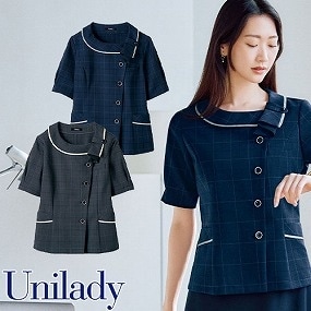 UNILADY ユニレディ 半袖 オーバーブラウス U82451 春夏 シャツ