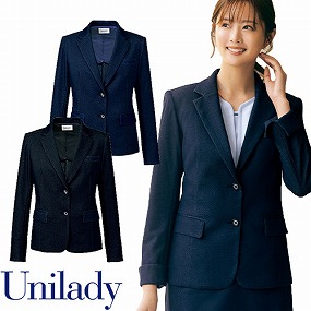 UNILADY ユニレディ 長袖 サマージャケット U22251 春夏 ジャケット 事務服 医療事務 制服 ユニフォーム 病院 受付 接客業 サービス クリニック オフィス ビジネス おしゃれ かわいい キレイ YAGI ヤギ  ネイビー 紺 ブラック 黒 5号 7号 9号 11号 13号 15号 17号 19号