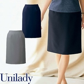 UNILADY ユニレディ セミタイトスカート U92350 春夏 スカート 事務服 医療事務 制服 ユニフォーム 病院 受付 接客業 サービス クリニック オフィス ビジネス おしゃれ かわいい キレイ YAGI ヤギ  ネイビー 紺 5号 7号 9号 11号 13号 15号 17号 19号 21号 23号