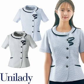 UNILADY ユニレディ サマージャケット U21954 春夏 ジャケット 事務服 医療事務 制服 ユニフォーム 病院 受付 接客業 サービス クリニック オフィス ビジネス おしゃれ かわいい キレイ YAGI ヤギ  ネイビー 紺 ブラック 黒 5号 7号 9号 11号 13号 15号 17号 19号