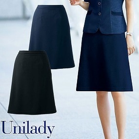 UNILADY ユニレディ Aラインスカート U92155 春夏 スカート 事務服 医療事務 制服 ユニフォーム 病院 受付 接客業 サービス クリニック オフィス ビジネス おしゃれ かわいい キレイ YAGI ヤギ  ネイビー 紺 ブラック 黒 5号 7号 9号 11号 13号 15号 17号 19号 21号 23号