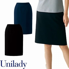 UNILADY ユニレディ セミタイトスカート U92256 春夏 スカート 事務服 医療事務 制服 ユニフォーム 病院 受付 接客業 サービス クリニック オフィス ビジネス おしゃれ かわいい キレイ YAGI ヤギ  ネイビー 紺 ブラック 黒 5号 7号 9号 11号 13号 15号 17号 19号 21号 23号