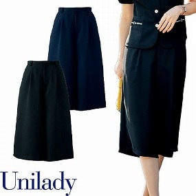 UNILADY ユニレディ ガウチョパンツ U71651P 春夏 パンツ ズボン 事務服 医療事務 制服 ユニフォーム 病院 受付 接客業 サービス クリニック オフィス ビジネス おしゃれ かわいい キレイ YAGI ヤギ  ネイビー 紺 ブラック 黒 5号 7号 9号 11号 13号 15号 17号 19号