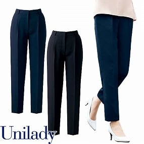 UNILADY ユニレディ テーパードパンツ U72356P 春夏 パンツ ズボン 事務服 医療事務 制服 ユニフォーム 病院 受付 接客業 サービス クリニック オフィス ビジネス おしゃれ かわいい キレイ YAGI ヤギ  ネイビー 紺 ブラック 黒 5号 7号 9号 11号 13号 15号 17号 19号 21号 
