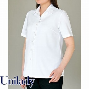 UNILADY ユニレディ 半袖 マタニティブラウス U83362 春夏 シャツ ブラウス 事務服 医療事務 制服 ユニフォーム 病院 受付 接客業 サービス クリニック オフィス ビジネス オフィスカジュアル おしゃれ かわいい キレイ YAGI ヤギ  ホワイト 白 M L