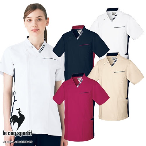 スクラブ 白衣 メンズ レディース 男女兼用 ユニセックス ルコックスポルティフ le coq sportif ユニセックスVネックスクラブ UQM1557 医療 制服 ユニフォーム 医者 医師 看護師 ナース 病院 おしゃれ かわいい 可愛い かっこいい医療用 手術衣 オペ着 クリニック