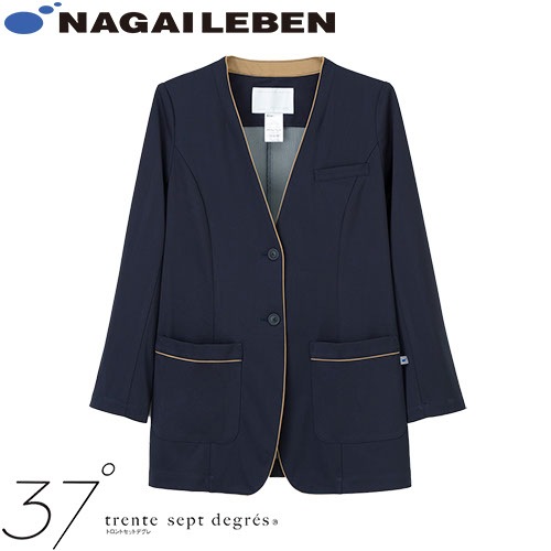 ケーシー 白衣 ジャケット レディース 女性用 ナガイレーベン 女子ジャケット AY-5500 医療 制服 ユニフォーム 医者 医師 看護師 ナース 病院 横掛 おしゃれ かわいい 可愛い 動きやすい生地・縫製もしっかりで着心地がいい 医療用 上衣 医務衣 診察衣 クリニック