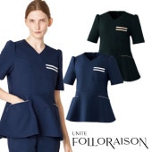 スクラブ 白衣 レディース 女性用 unite ユナイト チトセ スクラブ［女］ FR-0008 医療 制服 ユニフォーム 医者 医師 看護師 ナース 病院 おしゃれ かわいい 可愛い医療用 手術衣 オペ着 クリニック