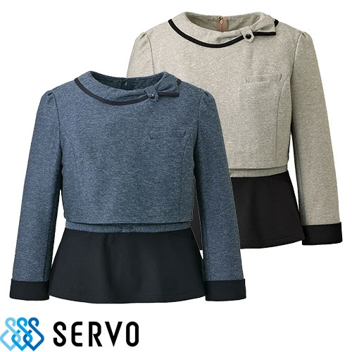 シャツ ブラウス 事務服 医療事務 制服 ユニフォーム サーヴォ Servo プルオーバー GOBL-2504 おしゃれ かわいい 病院受付 クリニック オフィス ビジネス オフィスカジュアル