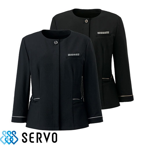 シャツ ブラウス 事務服 医療事務 制服 ユニフォーム サーヴォ Servo 七分袖オーバーブラウス GOBL-2505 おしゃれ かわいい 病院受付 クリニック オフィス ビジネス オフィスカジュアル