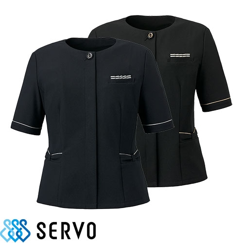 シャツ ブラウス 事務服 医療事務 制服 ユニフォーム サーヴォ Servo 半袖オーバーブラウス GOBL-2506 おしゃれ かわいい 病院受付 クリニック オフィス ビジネス オフィスカジュアル