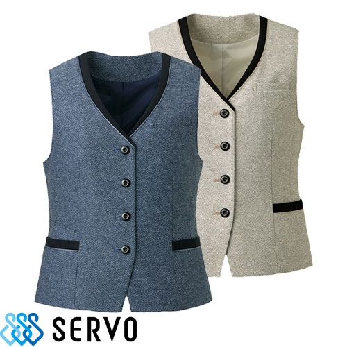ベスト 事務服 医療事務 制服 ユニフォーム サーヴォ Servo ベスト GVEL-2503 おしゃれ かわいい 病院受付 クリニック オフィス ビジネス
