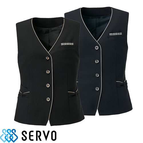 ベスト 事務服 医療事務 制服 ユニフォーム サーヴォ Servo ベスト GVEL-2507 おしゃれ かわいい 病院受付 クリニック オフィス ビジネス