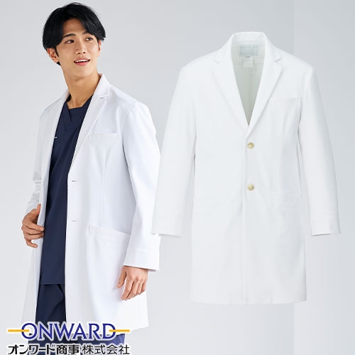ドクターコート 白衣 メンズ 男性用 ラフィーリア オンワード メンズショートコート CO-6011 医師 薬剤師 医療 制服 ユニフォーム 病院 おしゃれ かっこいい プロ仕様診察衣 実習衣 クリニック