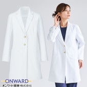 ドクターコート 白衣 レディース 女性用 ラフィーリア オンワード レディスショートコート CO-6012 医師 薬剤師 医療 制服 ユニフォーム 病院 おしゃれ かわいい プロ仕様診察衣 実習衣 クリニック