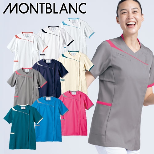 スクラブ 白衣 レディース 女性用 住商モンブラン スクラブ レディス 半袖 MS354-0104 -0109 -0192 -0549 -0940 -4042 -4240 -4340 -4905 医療 制服 ユニフォーム 医者 医師 看護師 ナース 病院 おしゃれ かわいい 可愛い かっこいい
