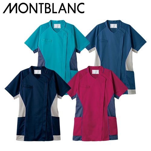 スクラブ 白衣 レディース 女性用 住商モンブラン スクラブ レディス 半袖 MS356-30 -49 -89 -90 医療 制服 ユニフォーム 医者 医師 看護師 ナース 病院 おしゃれ かわいい 可愛い かっこいい