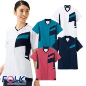 スクラブ 白衣 メンズ レディース 男女兼用 ユニセックス FOLK フォーク ジップスクラブ 7120SC、7121SC 医療 制服 ユニフォーム 医者 医師 看護師 ナース 病院 おしゃれ かわいい 可愛い かっこいい医療用 手術衣 オペ着 クリニック