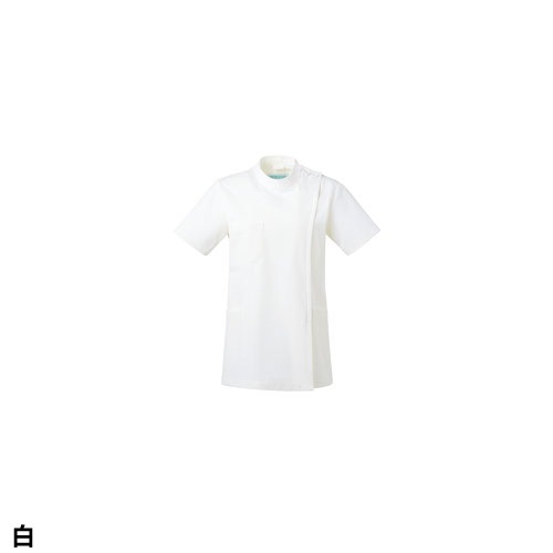 ケーシー 白衣 ジャケット レディース 女性用 KAZEN カゼン レディス医務衣 半袖 263-10、263-11 医療 制服 ユニフォーム 医者 医師 看護師 ナース 病院 横掛 おしゃれ かわいい 可愛い 動きやすい生地・縫製もしっかりで着心地がいい 医療用 上衣 医務衣 診察衣 クリニック