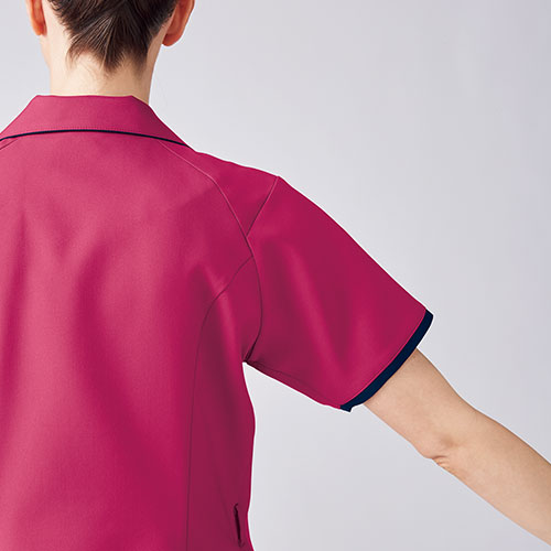 ジャケット ケーシー UQW1059 UQW1060 医療 白衣 レディース 女性用 ルコックスポルティフ ナースウェア 半袖 医療用 病院 外科 看護師 ナース 医者 医師 涼しい 動きやすい 透け防止 透けにくい おしゃれ かわいい 可愛い