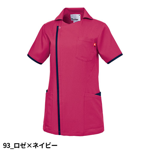 ジャケット ケーシー UQW1059 UQW1060 医療 白衣 レディース 女性用 ルコックスポルティフ ナースウェア 半袖 医療用 病院 外科 看護師 ナース 医者 医師 涼しい 動きやすい 透け防止 透けにくい おしゃれ かわいい 可愛い