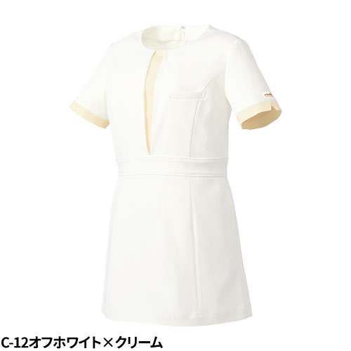 チュニック 白衣 MK-0032 MICHEL KLEIN ミッシェルクラン 半袖 看護師 ナース ナース服 レディース 女性用 医療用 制服 ユニフォーム おしゃれ かわいい 可愛い 人気 病院 エステ サロン 無地 スカート 制菌 清潔