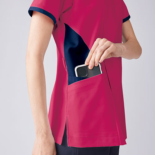 ジャケット ケーシー UQW1057 UQW1058 医療 白衣 レディース 女性用 ルコックスポルティフ ナースウェア 半袖 医療用 病院 外科 看護師 ナース 医者 医師 薄い 吸汗速乾 快適 工業洗濯 ストレッチ おしゃれ かわいい 可愛い