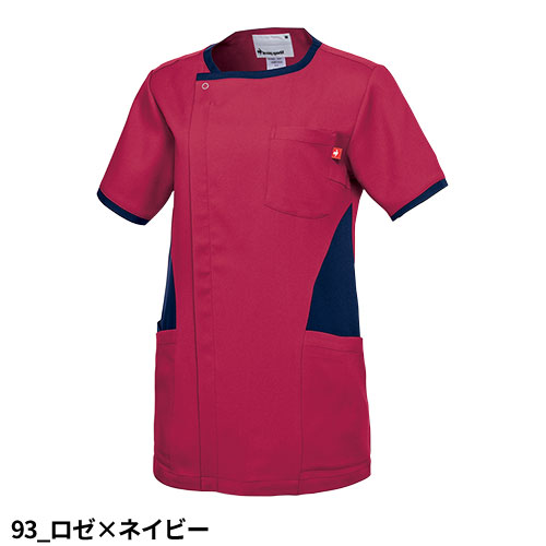 ジャケット ケーシー UQW1057 UQW1058 医療 白衣 レディース 女性用 ルコックスポルティフ ナースウェア 半袖 医療用 病院 外科 看護師 ナース 医者 医師 薄い 吸汗速乾 快適 工業洗濯 ストレッチ おしゃれ かわいい 可愛い