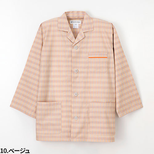 パジャマ 上着 患者衣 検診衣 ナガイレーベン LG-1476 病衣 入院着 患者着 上衣 メンズ レディース じんべい 甚平 検査 検診 健康診断 入院 患者 院内着 病院 介護 おしゃれ かわいい 可愛い かっこいい 綿 ポリエステル