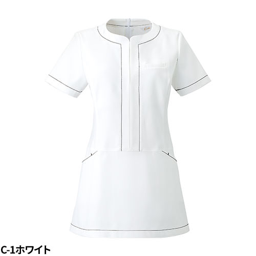 チュニック 白衣 CL-0182 Calala キャララ チトセ 半袖 看護師 ナース ナース服 レディース 女性用 医療用 制服 ユニフォーム おしゃれ かわいい 可愛い 人気 病院 エステ サロン 無地 薄手 薄い スカート