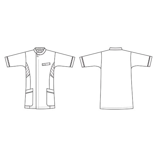 ケーシー 白衣 ジャケット 1015EW FOLK フォーク 医療 治療 メンズ 男性用 半袖 医師 医者 看護師 ナース 医療用 作業療法 上衣 医務衣 診察衣 ストレッチ 伸びる 動きやすい 病院 整体 人気 かっこいい おしゃれ おすすめ