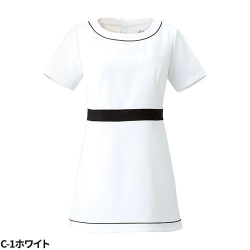チュニック 白衣 CL-0183 Calala キャララ チトセ 半袖 看護師 ナース ナース服 レディース 女性用 医療用 制服 ユニフォーム おしゃれ かわいい 可愛い 人気 病院 エステ サロン 上品 ストレッチ スカート