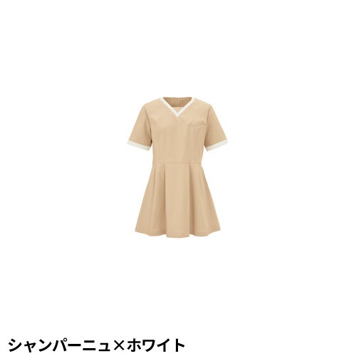 チュニック セパレート 白衣 医療用 看護師 ナース KAZEN カゼン レディスチュニック KZN316-40、KZN316-43、KZN316-48 かわいい クリニック エステ サロン おしゃれ かわいい医療 制服 ユニフォーム 病院