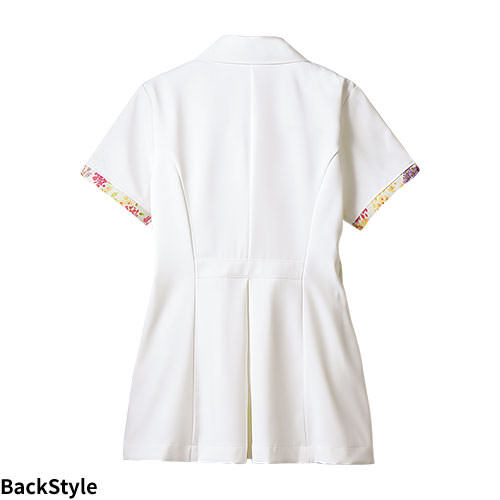 ジャケット 白衣 ナースウェア LW801 医療 治療 住商モンブラン ローラアシュレイ レディース 女性用 半袖 医師 医者 看護師 ナース 医療用 病院 動物病院 作業療法 人気 上衣 医務衣 診察衣 軽量 かわいい 可愛い おしゃれ