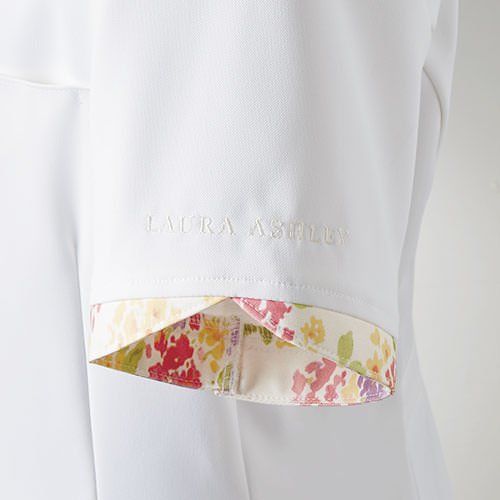 ジャケット 白衣 ナースウェア LW801 医療 治療 住商モンブラン ローラアシュレイ レディース 女性用 半袖 医師 医者 看護師 ナース 医療用 病院 動物病院 作業療法 人気 上衣 医務衣 診察衣 軽量 かわいい 可愛い おしゃれ