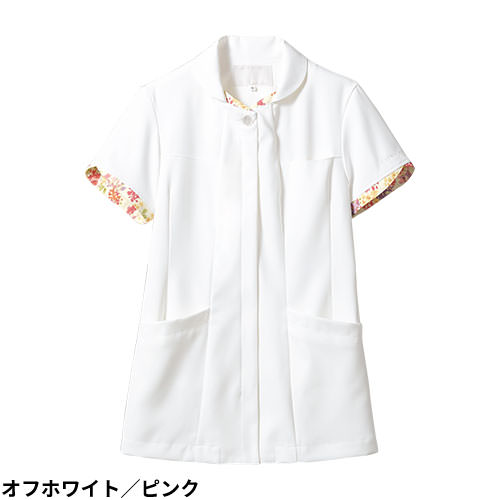 ジャケット 白衣 ナースウェア LW801 医療 治療 住商モンブラン ローラアシュレイ レディース 女性用 半袖 医師 医者 看護師 ナース 医療用 病院 動物病院 作業療法 人気 上衣 医務衣 診察衣 軽量 かわいい 可愛い おしゃれ
