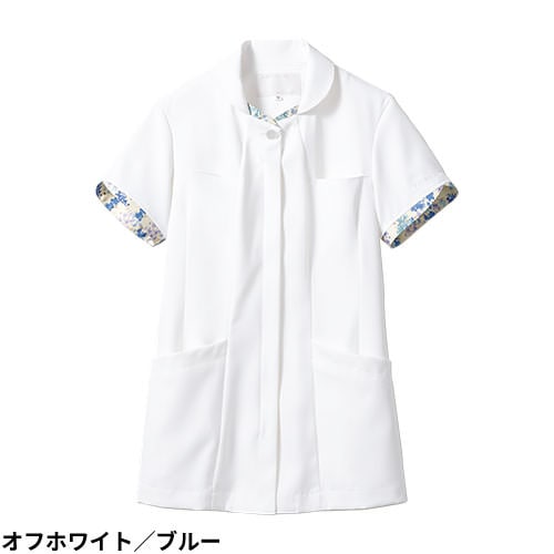 ジャケット 白衣 ナースウェア LW801 医療 治療 住商モンブラン ローラアシュレイ レディース 女性用 半袖 医師 医者 看護師 ナース 医療用 病院 動物病院 作業療法 人気 上衣 医務衣 診察衣 軽量 かわいい 可愛い おしゃれ