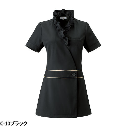 チュニック 白衣 CL-0184 Calala キャララ チトセ 半袖 看護師 ナース ナース服 レディース 女性用 医療用 制服 ユニフォーム おしゃれ かわいい 可愛い 人気 病院 エステ サロン 襟付き 細身 細見え