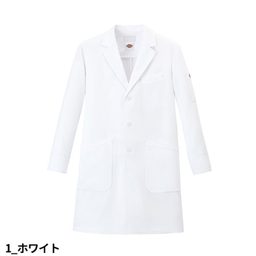 ドクターコート 白衣 メンズ 男性用 ディッキーズ Dickies メンズシングルコート 1544LF 医師 薬剤師 医療 制服 ユニフォーム 病院 おしゃれ かっこいい プロ仕様診察衣 実習衣 クリニック