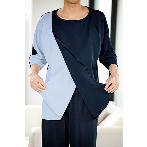 検診衣 プルオーバー FOLK フォーク 7075SK 病衣 入院着 患者衣 患者着 上衣 ユニセックス 男女兼用 じんべい 甚平 パジャマ 厚手 検査 検診 健康診断 入院 院内着 病院 介護 快適 おしゃれ かわいい 可愛い かっこいい