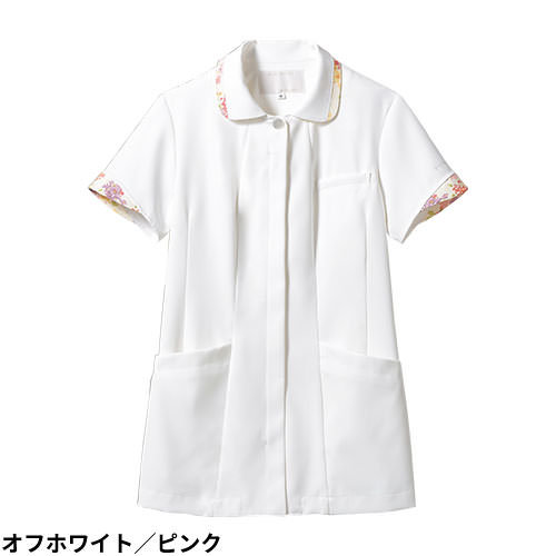 ジャケット 白衣 ナースウェア LW803 医療 治療 住商モンブラン ローラアシュレイ レディース 女性用 半袖 医師 医者 看護師 ナース 医療用 病院 病院実習 人気 上衣 医務衣 診察衣 吸汗 軽量 ストレッチ かわいい 可愛い おしゃれ